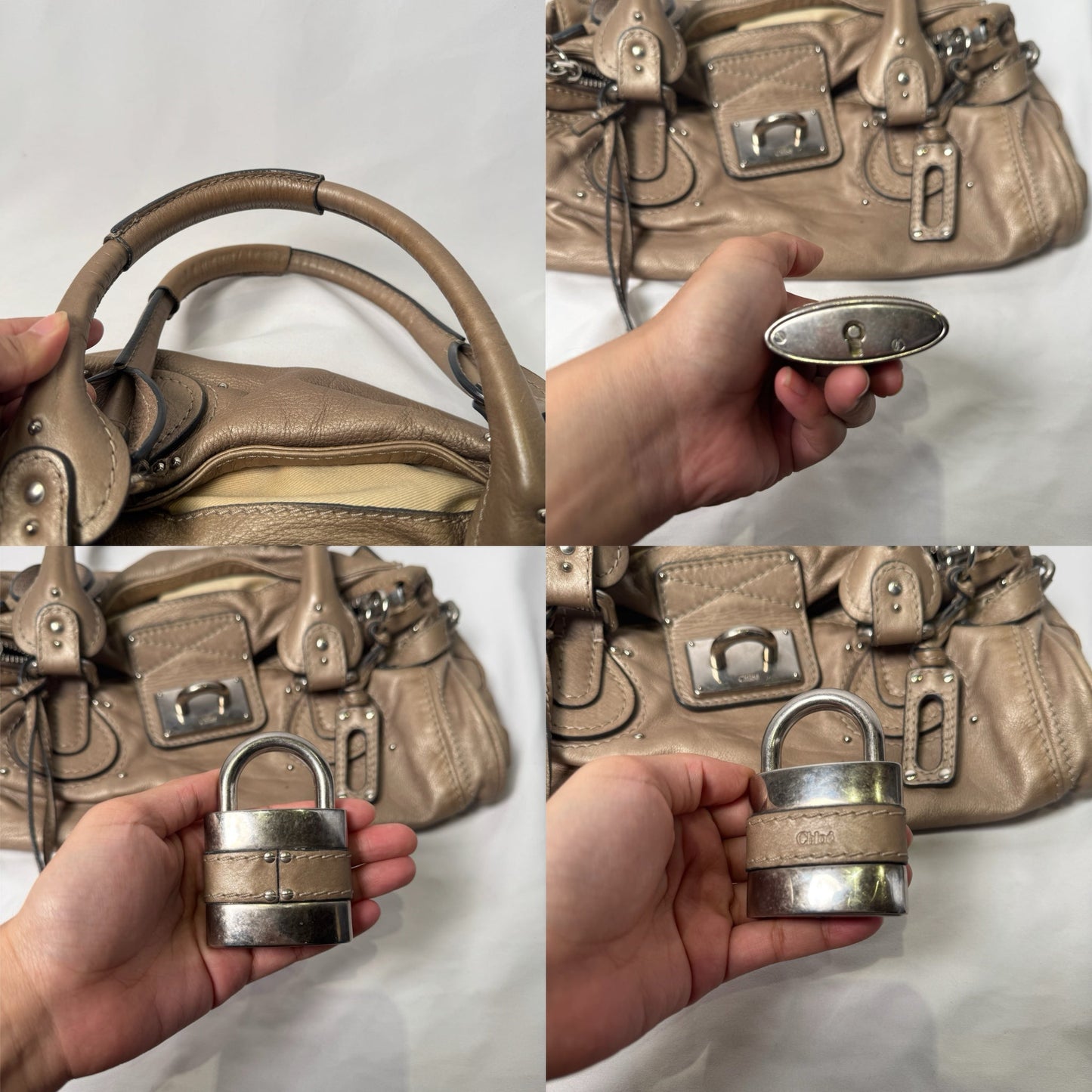 💎 Pre-owned CHLOÉ 2007 light silver paddington 💎