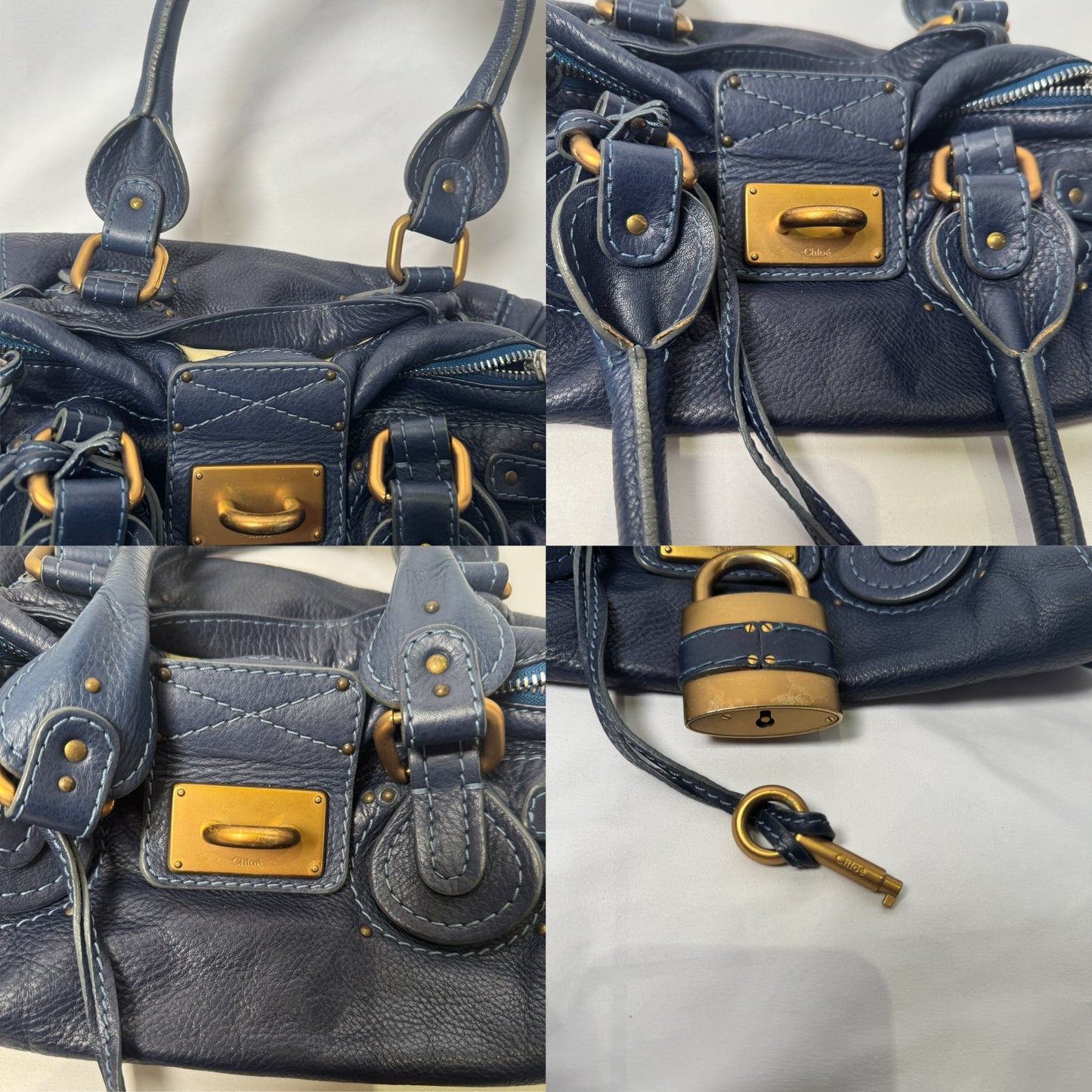 💎 Pre-owned CHLOÉ 2005 navy paddington 💎