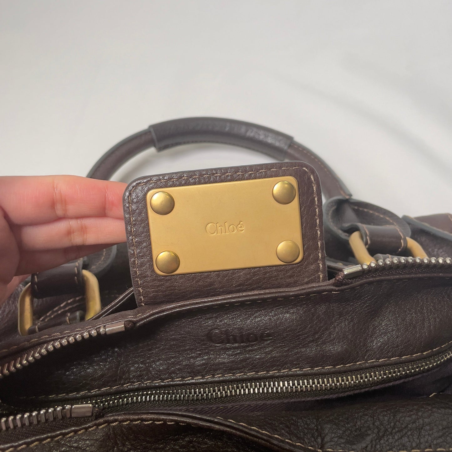 💎 Pre-owned CHLOÉ 2011 brown paddington bag Swarovski 💎