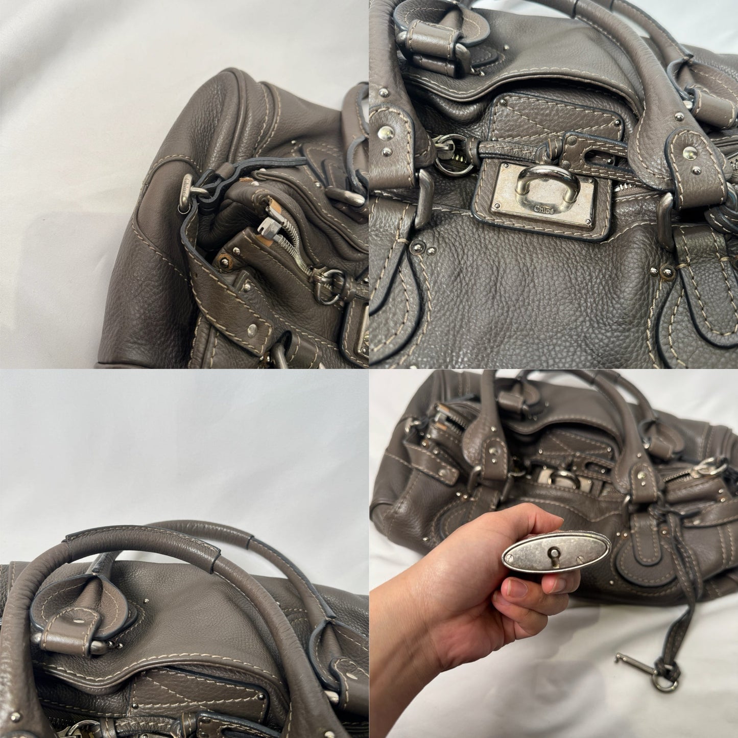 π Pre-owned CHLOΓ 2007 paddington in dark grey π