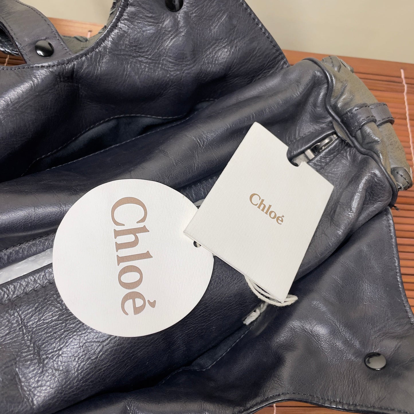 π Pre-owned CHLOΓ oil slick silverado bag π
