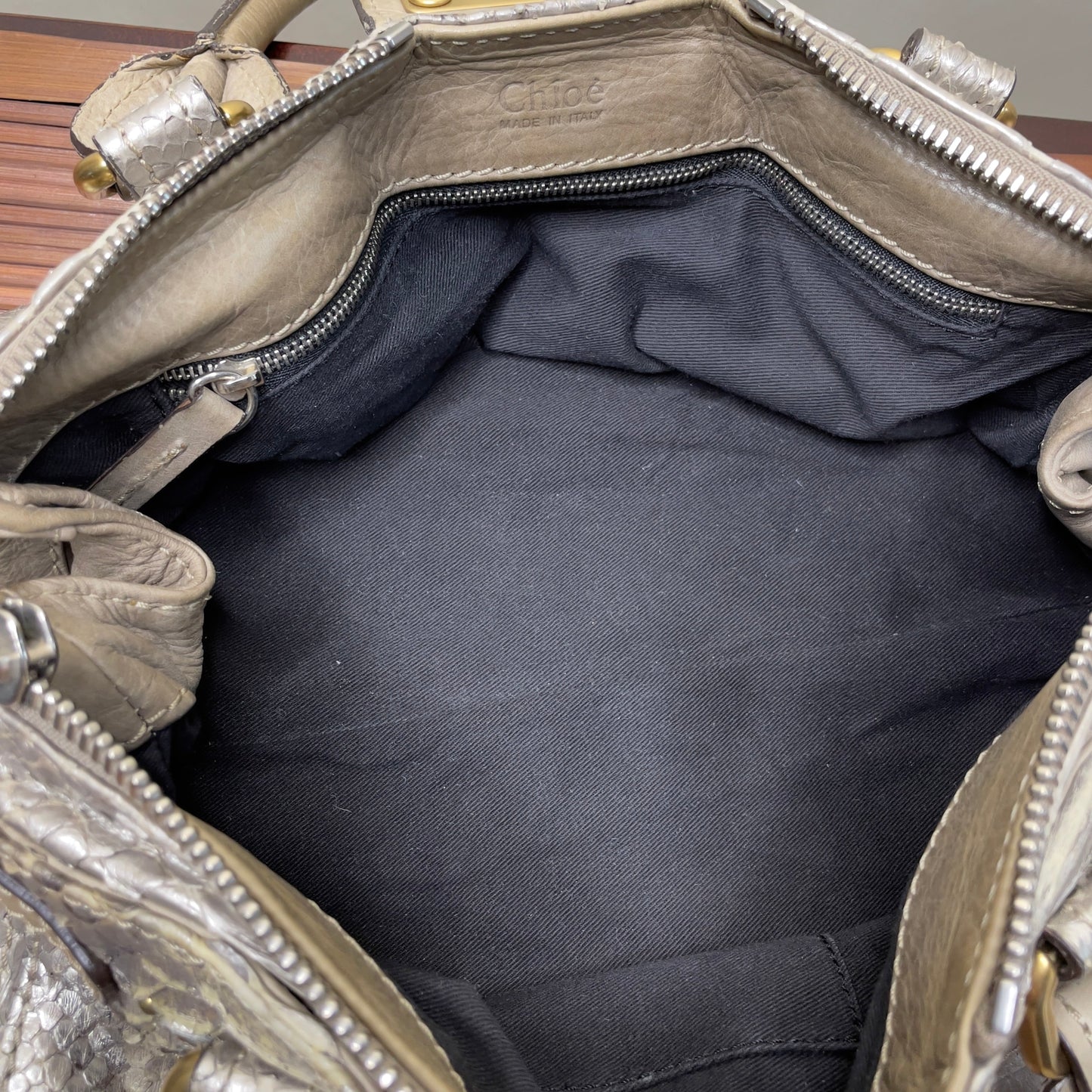 π Pre-owned CHLOΓ 2008 limited editon python paddington bag π