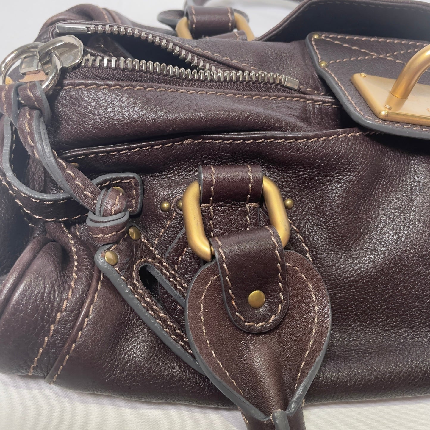 💎 Pre-owned CHLOÉ 2011 brown paddington bag Swarovski 💎