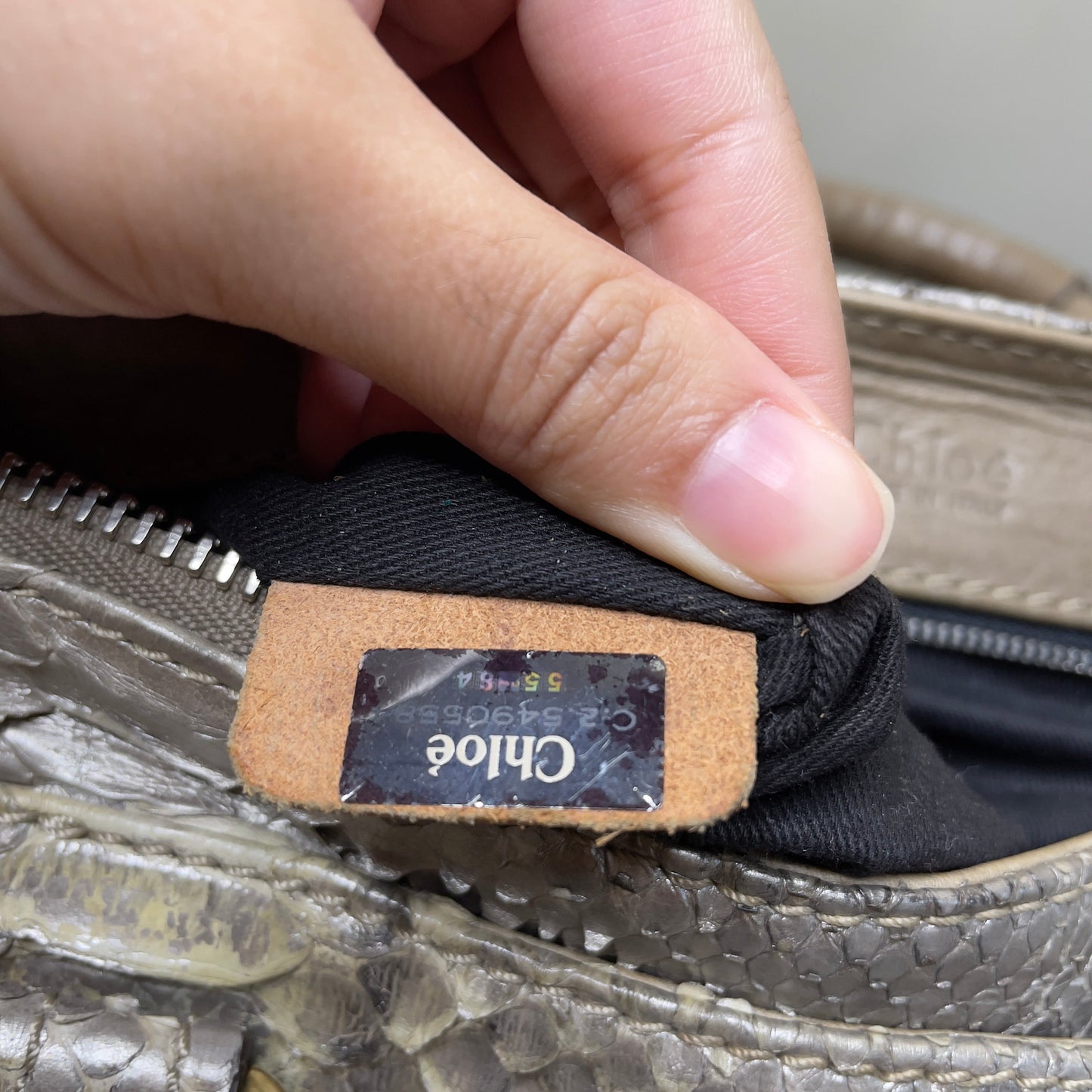 π Pre-owned CHLOΓ 2008 limited editon python paddington bag π