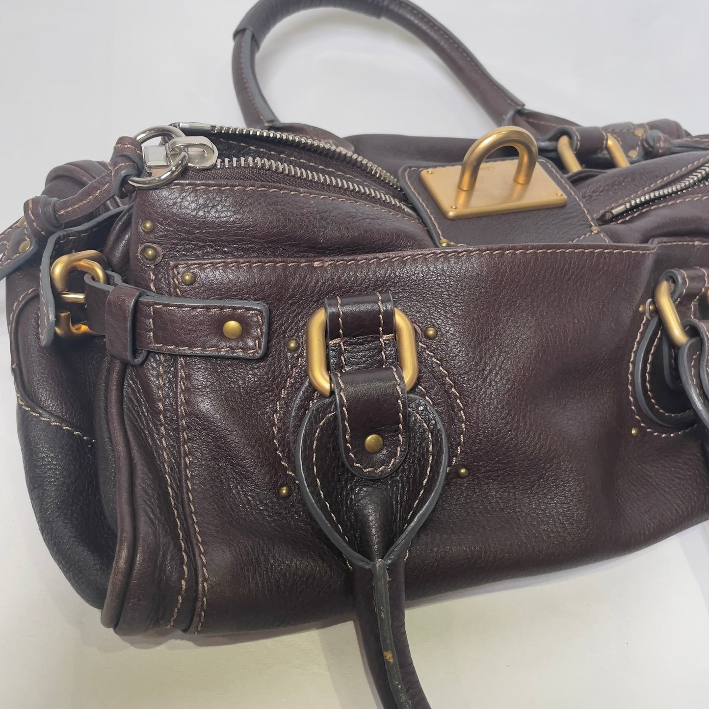 💎 Pre-owned CHLOÉ 2011 brown paddington bag Swarovski 💎