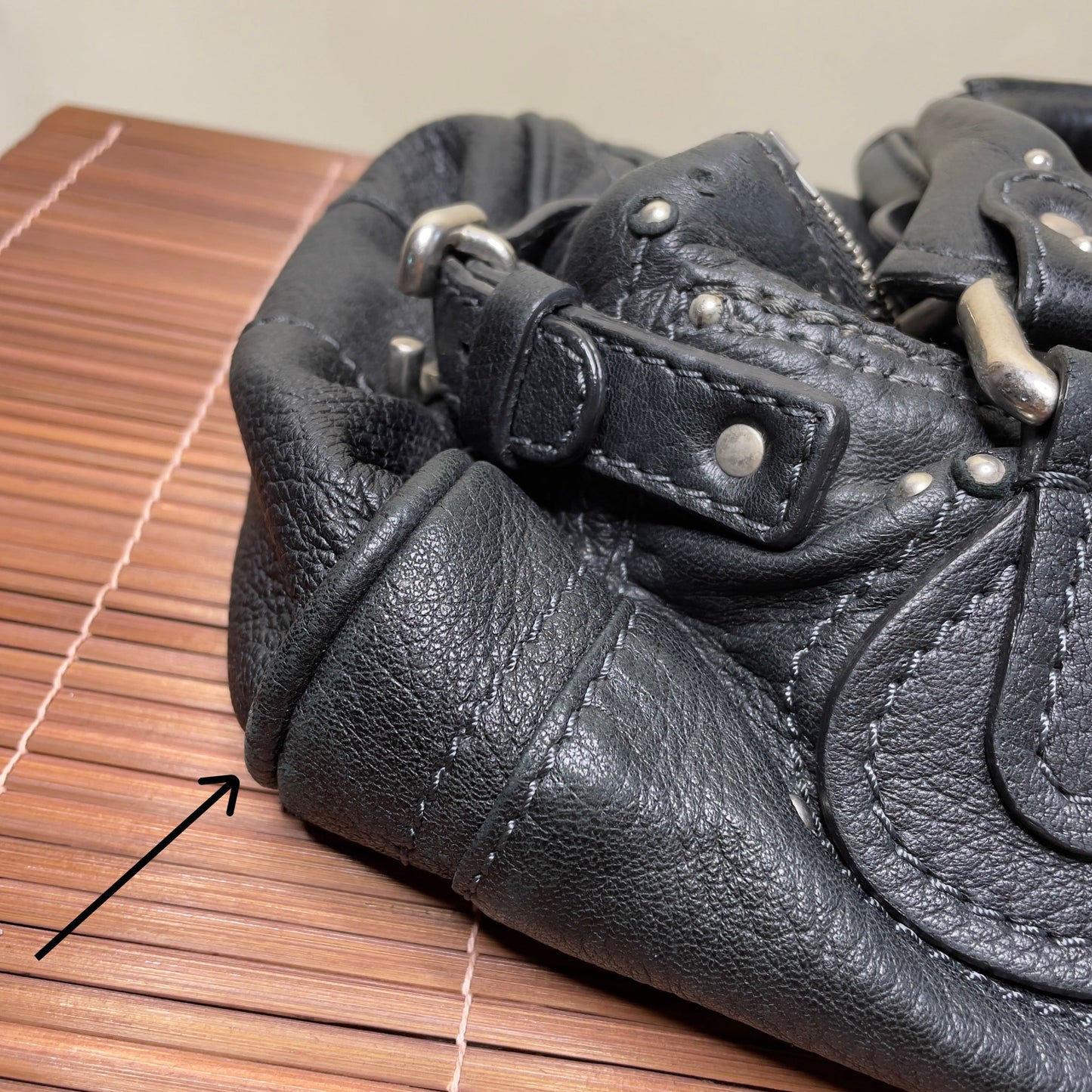 💎 Pre-owned CHLOÉ 2008 lambskin paddington with lucite x metal padlock 💎