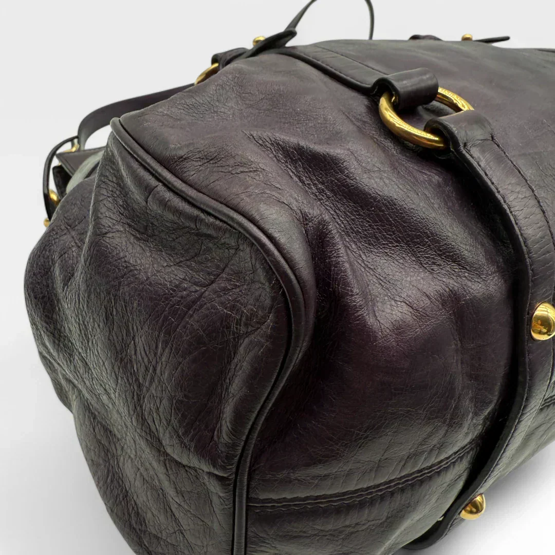 💎 Pre-owned Miu Miu handbag Vitello Satchel purple 💎