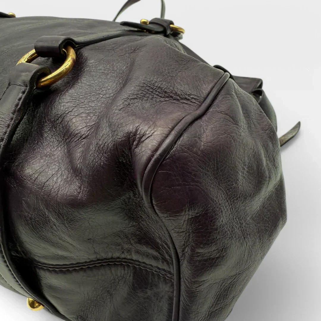 💎 Pre-owned Miu Miu handbag Vitello Satchel purple 💎