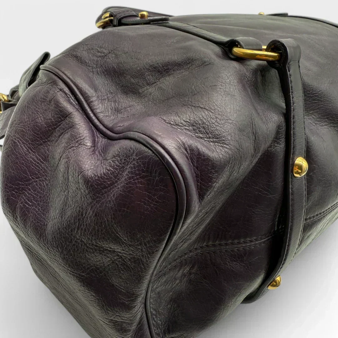 💎 Pre-owned Miu Miu handbag Vitello Satchel purple 💎