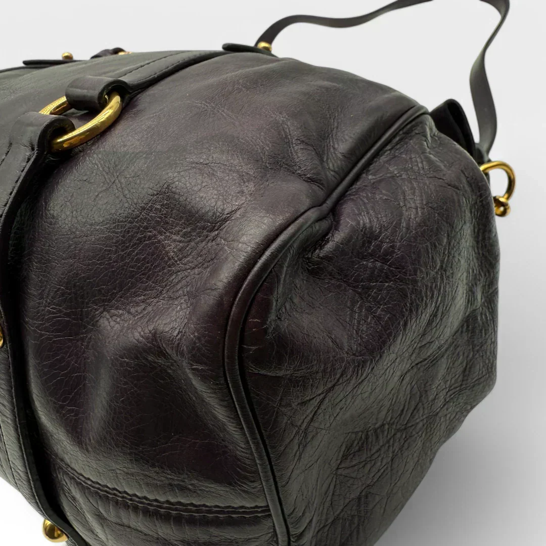 💎 Pre-owned Miu Miu handbag Vitello Satchel purple 💎