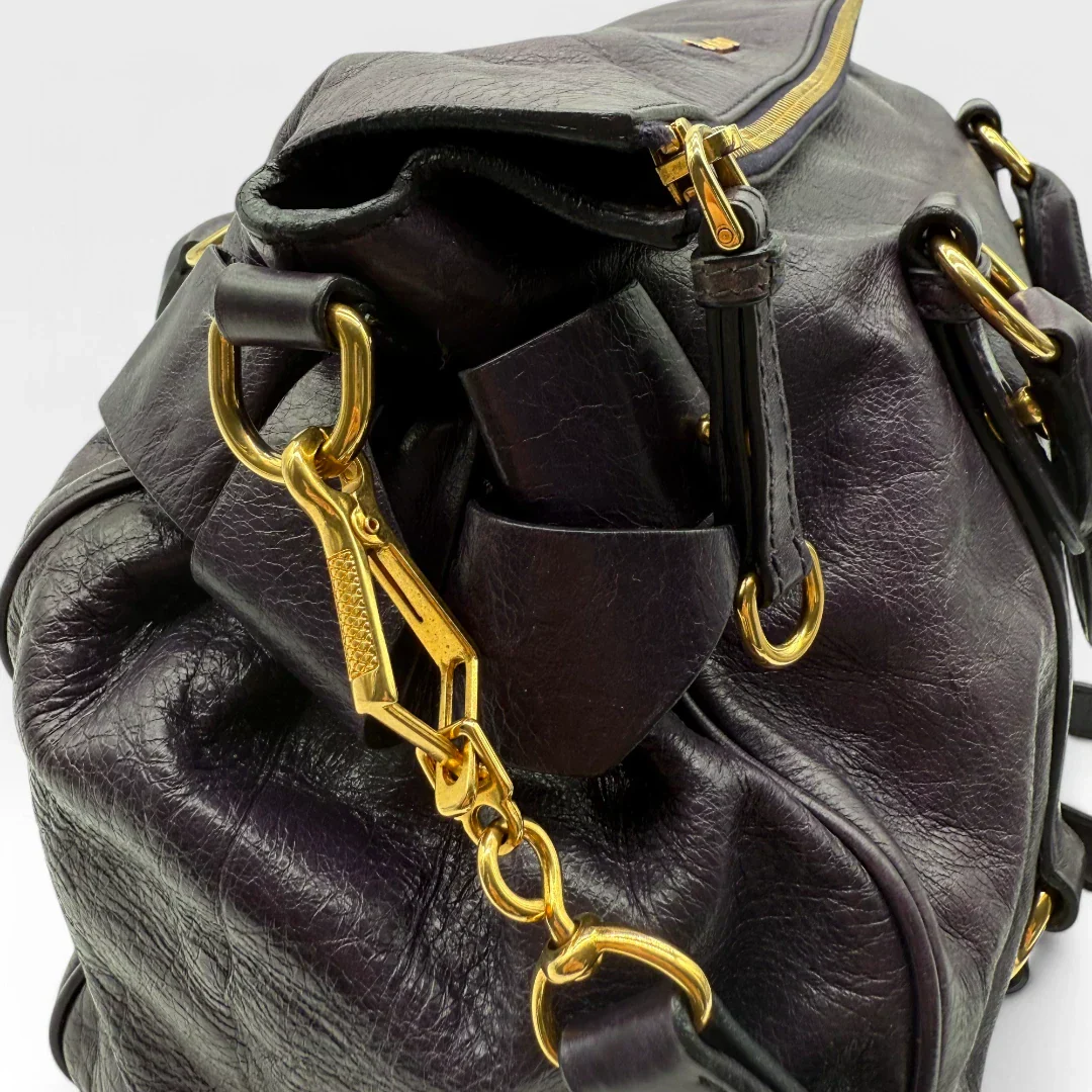 💎 Pre-owned Miu Miu handbag Vitello Satchel purple 💎