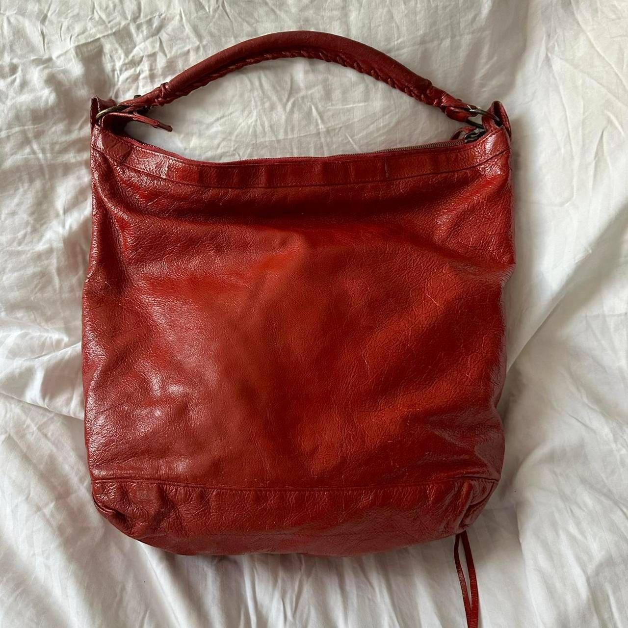 Balenciaga City Tote – Red Leather, 2010s