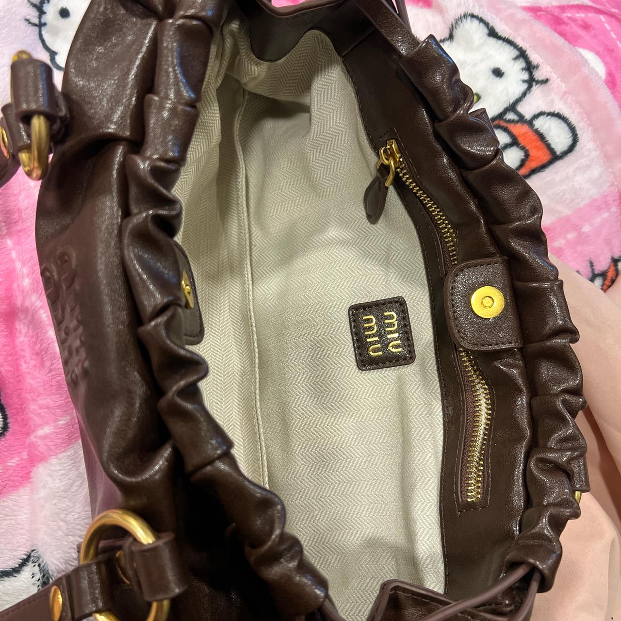 Authentic Miu Miu Brown Leather Bag Excellent Condition