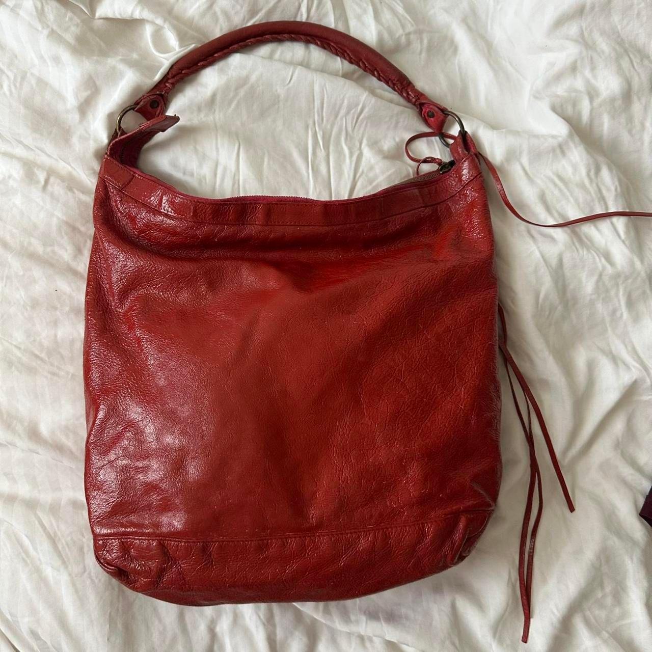 Balenciaga City Tote – Red Leather, 2010s