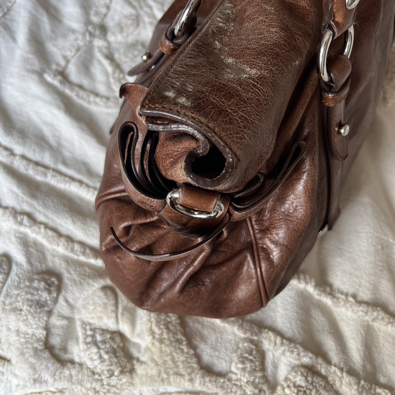 Authentic Miu Miu Vitello Lux Bow Bag – Brown with Silver Hardware