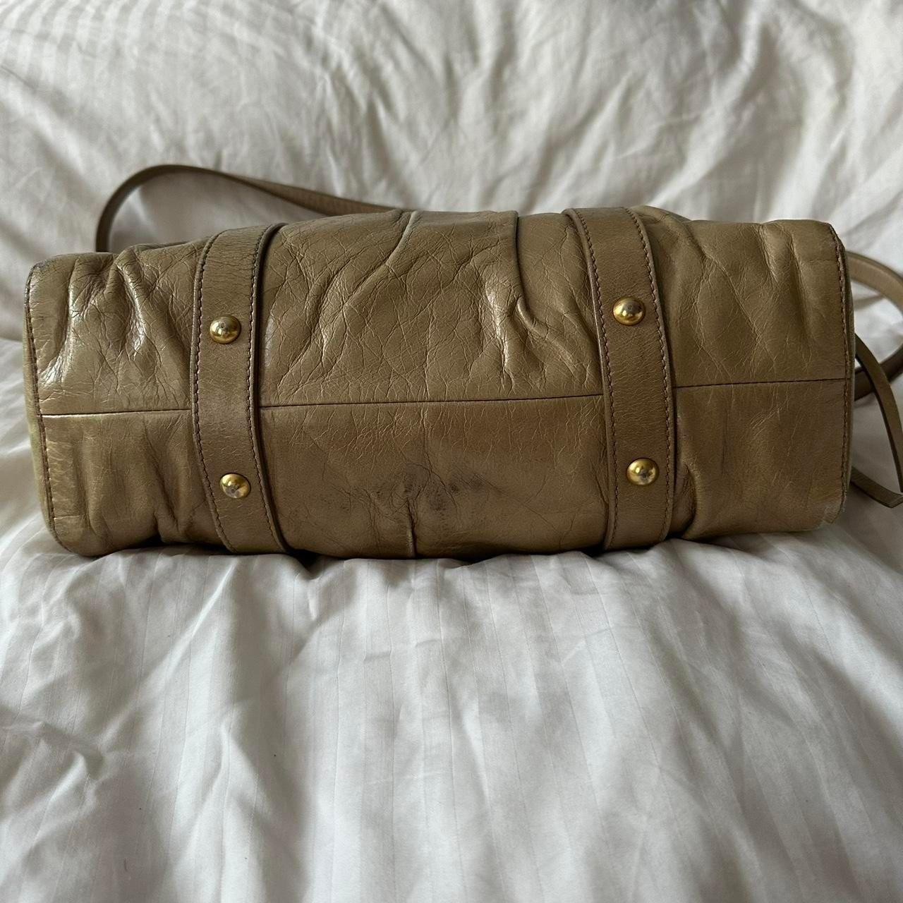 Miu Miu Vitello Shine Sabbia Bag