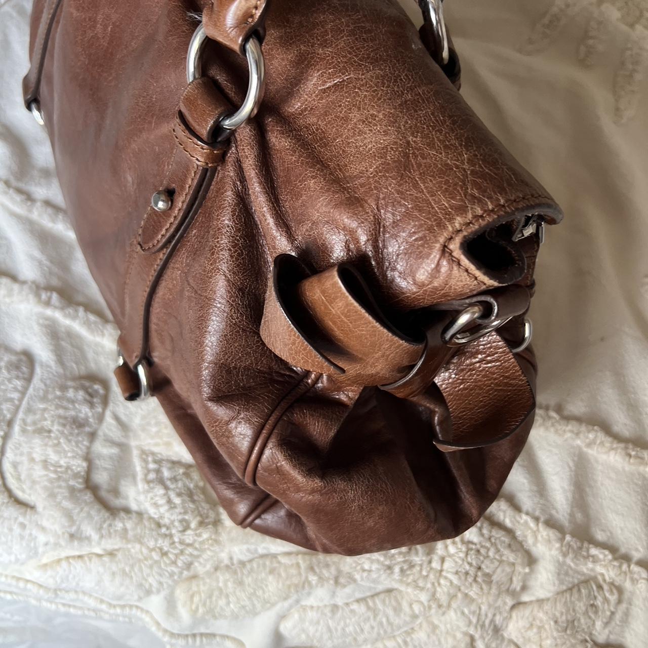 Authentic Miu Miu Vitello Lux Bow Bag – Brown with Silver Hardware