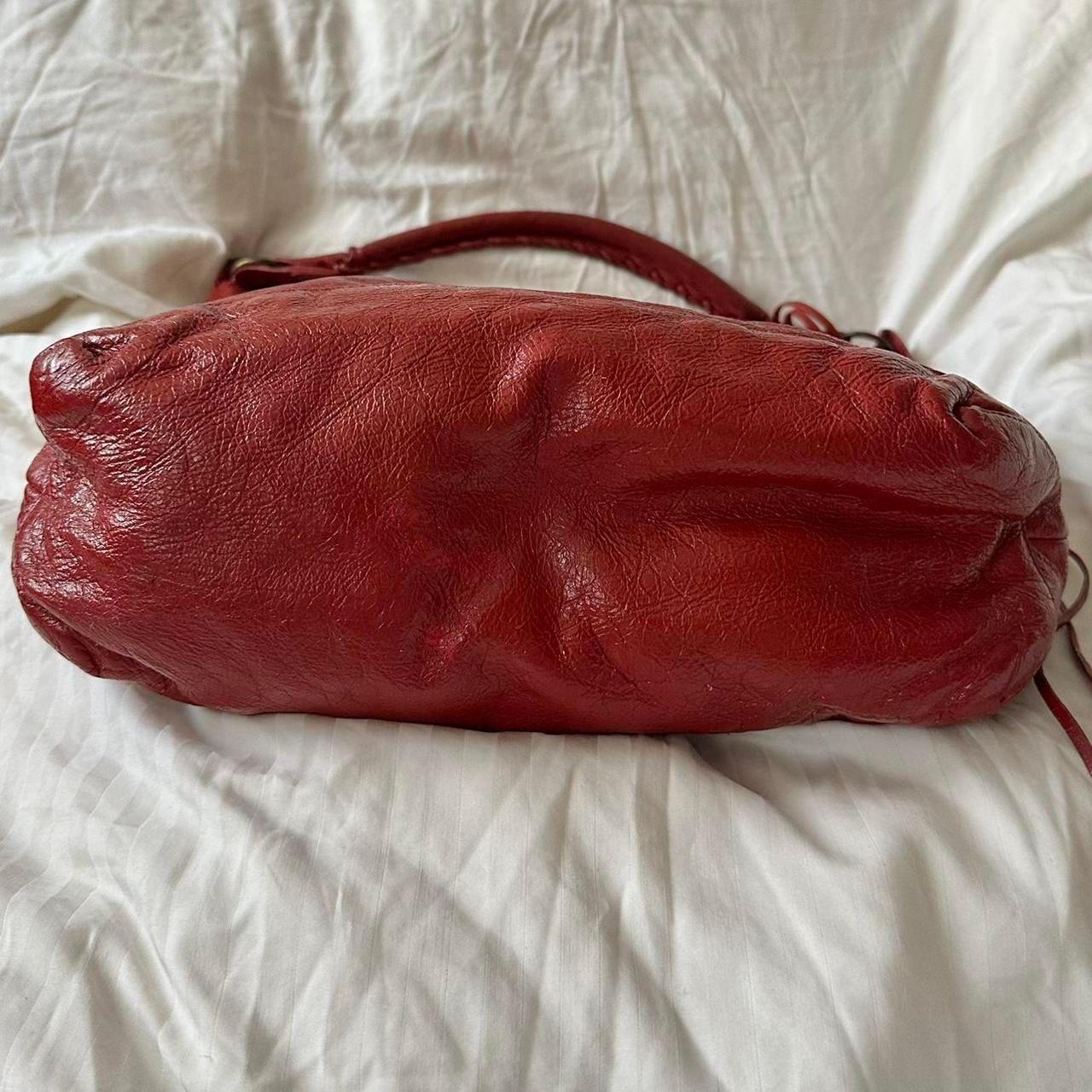 Balenciaga City Tote – Red Leather, 2010s