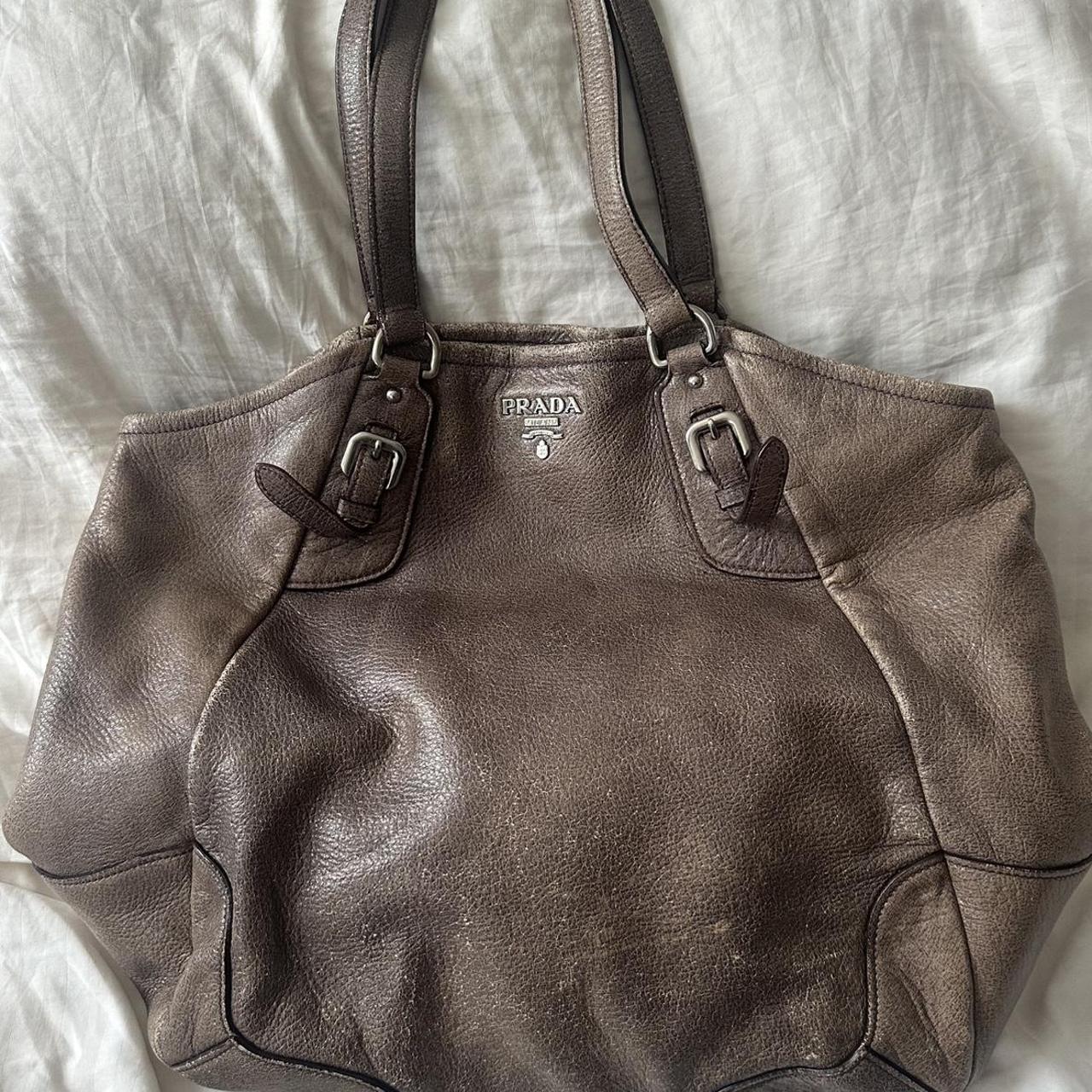 Vintage Prada Metallic Leather Shoulder Bag – 2010s
