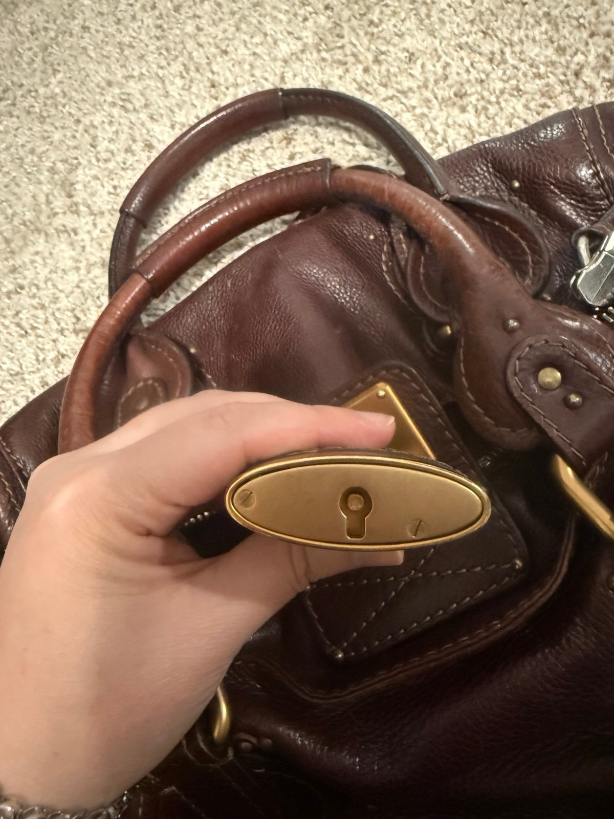 💎 Pre-owned Chloe paddington brown handbag 💎
