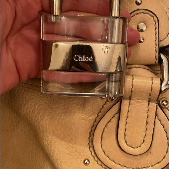 💎 Pre-owned Chloé Paddington Bag – Beige Leather 💎
