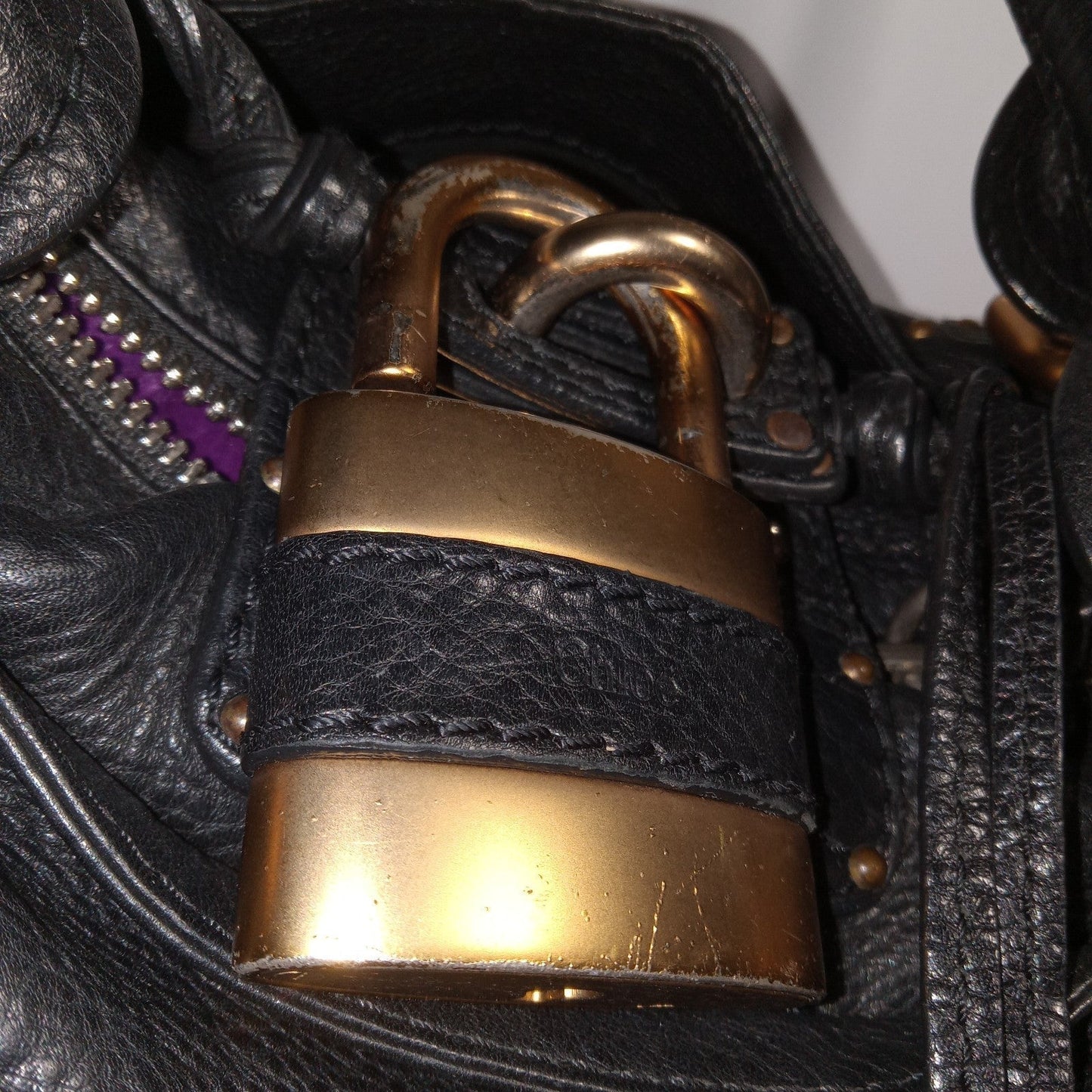 ๐ Pre-owned Chloe Handbag Paddington Black with Padlock ๐