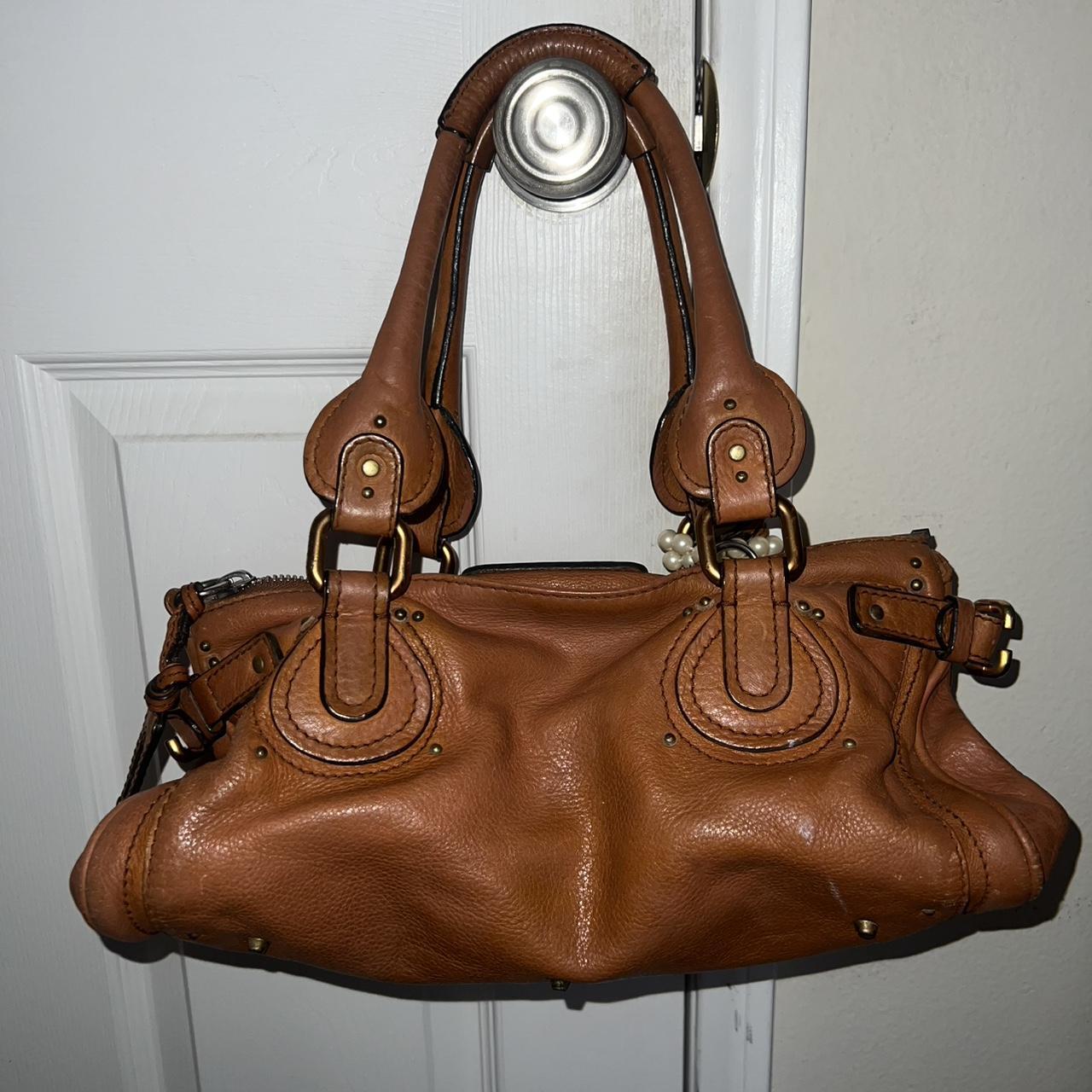 Authentic Chloé Paddington 2005 Cognac Brown Vintage Bag with Padlock and Key