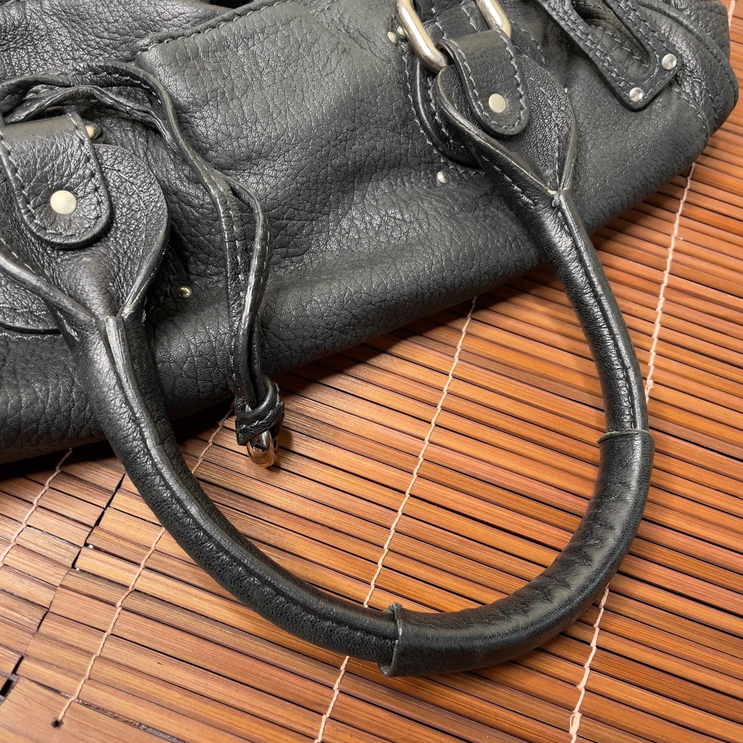 💎 Pre-owned CHLOÉ 2008 lambskin paddington with lucite x metal padlock 💎