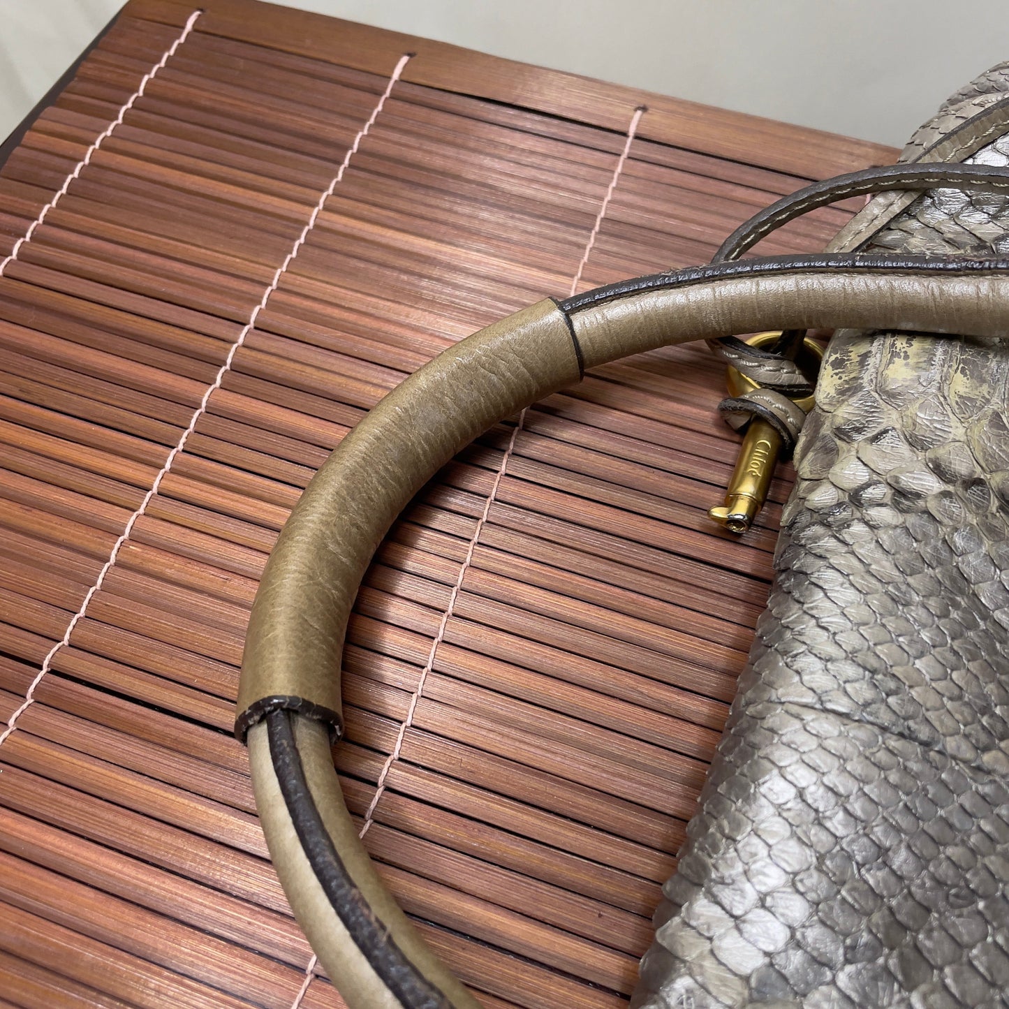 💎 Pre-owned CHLOÉ 2008 limited editon python paddington bag 💎