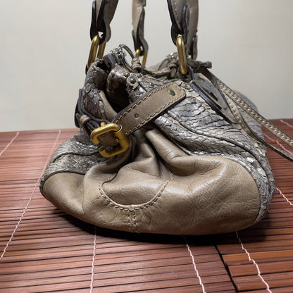 💎 Pre-owned CHLOÉ 2008 limited editon python paddington bag 💎