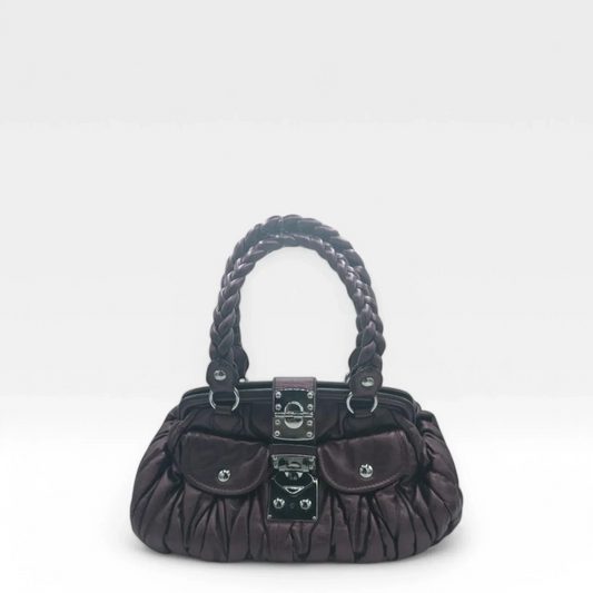 Miu Miu handbag Matelasse made of purple leather