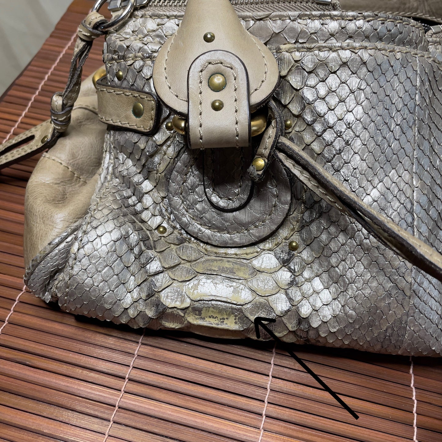 💎 Pre-owned CHLOÉ 2008 limited editon python paddington bag 💎