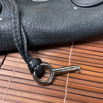 💎 Pre-owned CHLOÉ 2008 lambskin paddington with lucite x metal padlock 💎