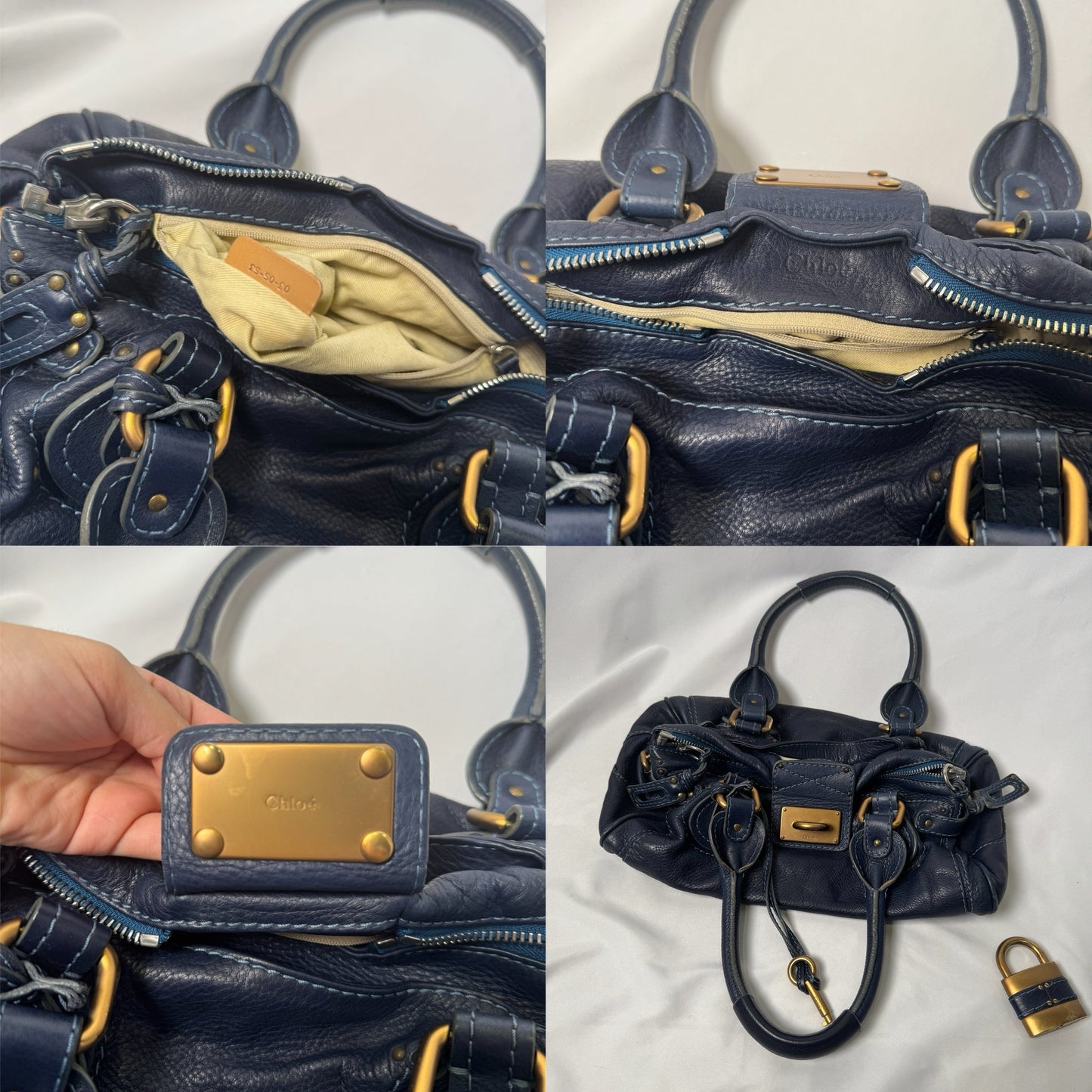💎 Pre-owned CHLOÉ 2005 navy paddington 💎