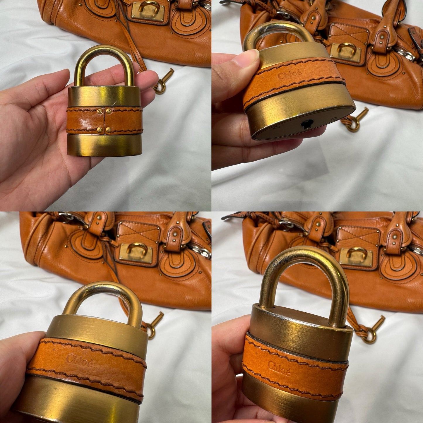 💎 Pre-owned CHLOÉ 2006 orange paddington 💎