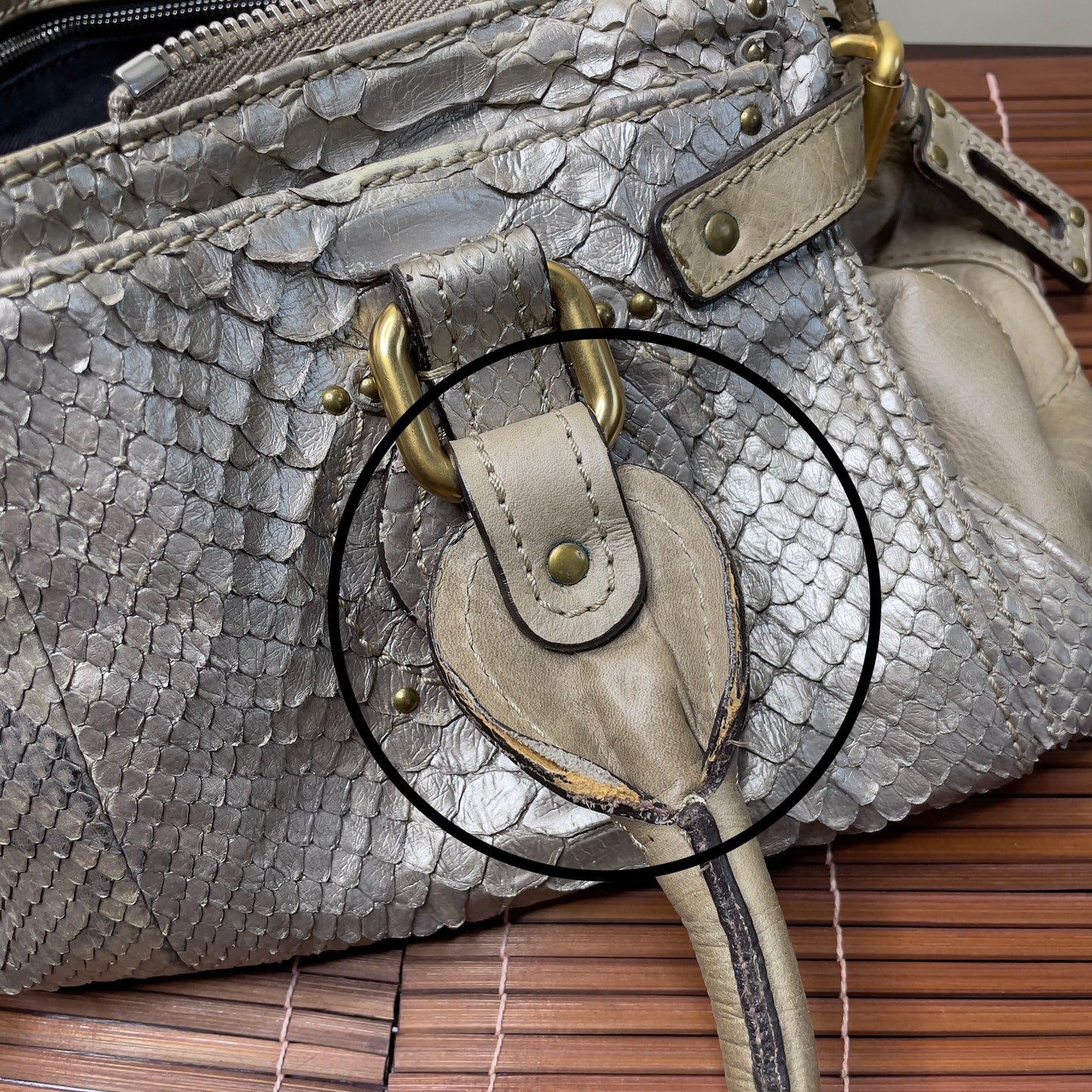 💎 Pre-owned CHLOÉ 2008 limited editon python paddington bag 💎