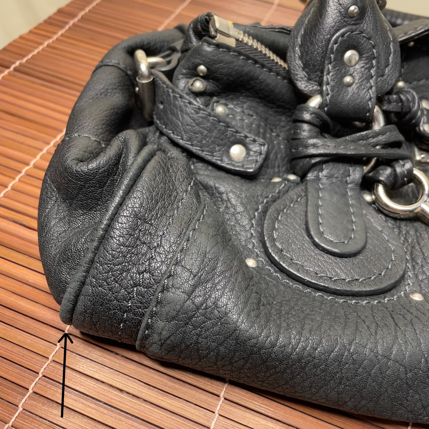 💎 Pre-owned CHLOÉ 2008 lambskin paddington with lucite x metal padlock 💎