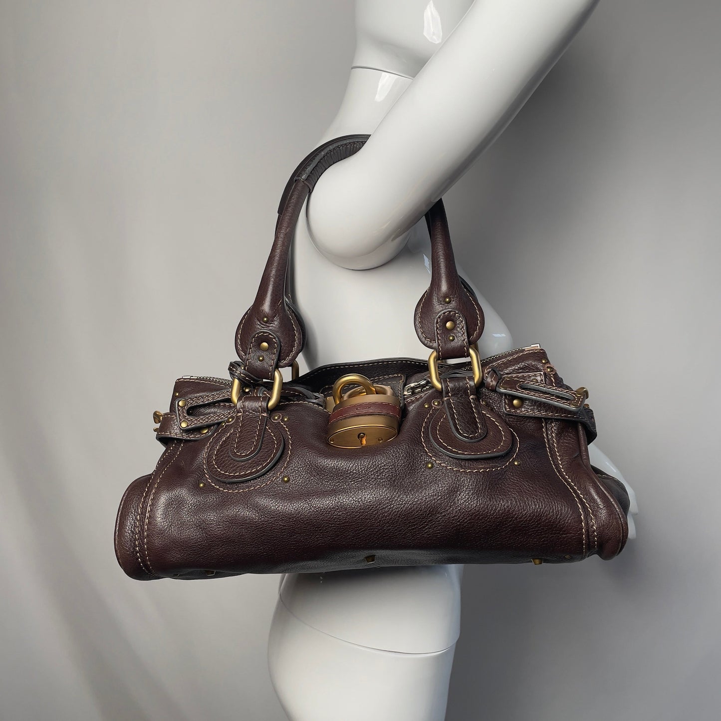 💎 Pre-owned CHLOÉ 2011 brown paddington bag Swarovski 💎