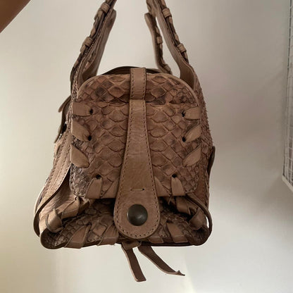 Vintage 2010 Chloé Brown Python Silverado
