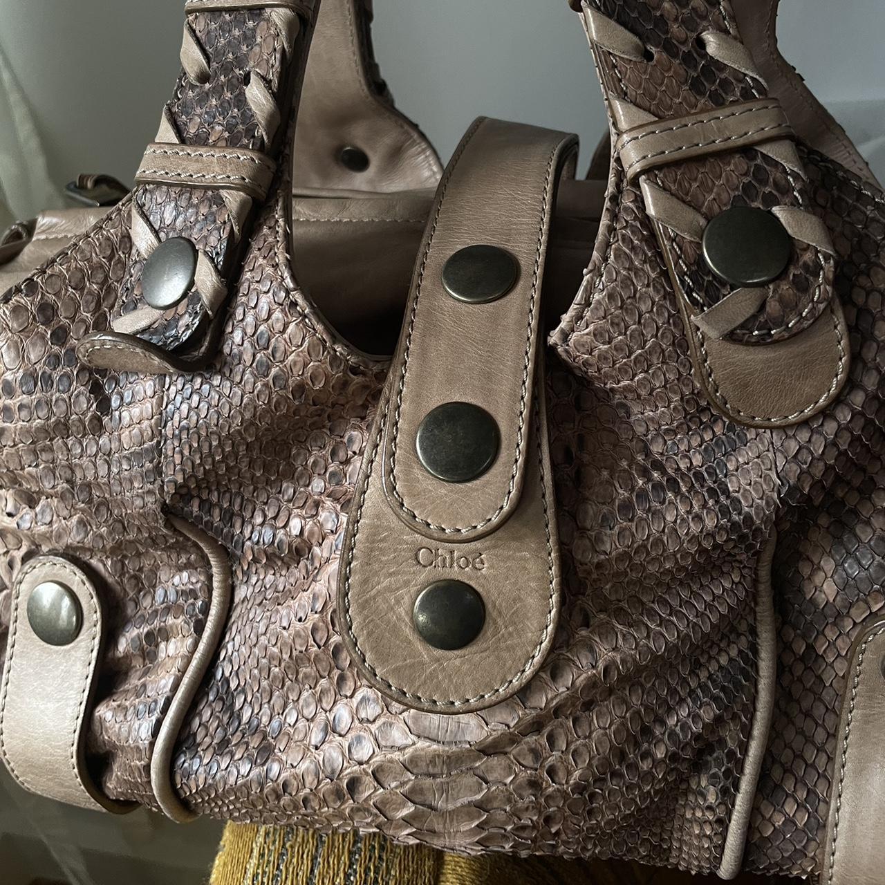 Vintage 2010 Chloé Brown Python Silverado