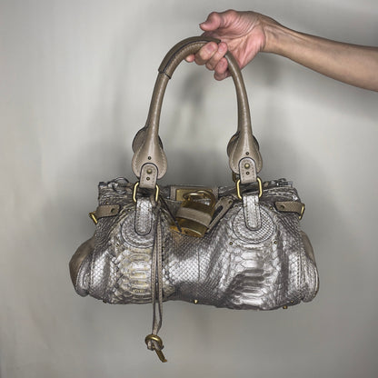 💎 Pre-owned CHLOÉ 2008 limited editon python paddington bag 💎