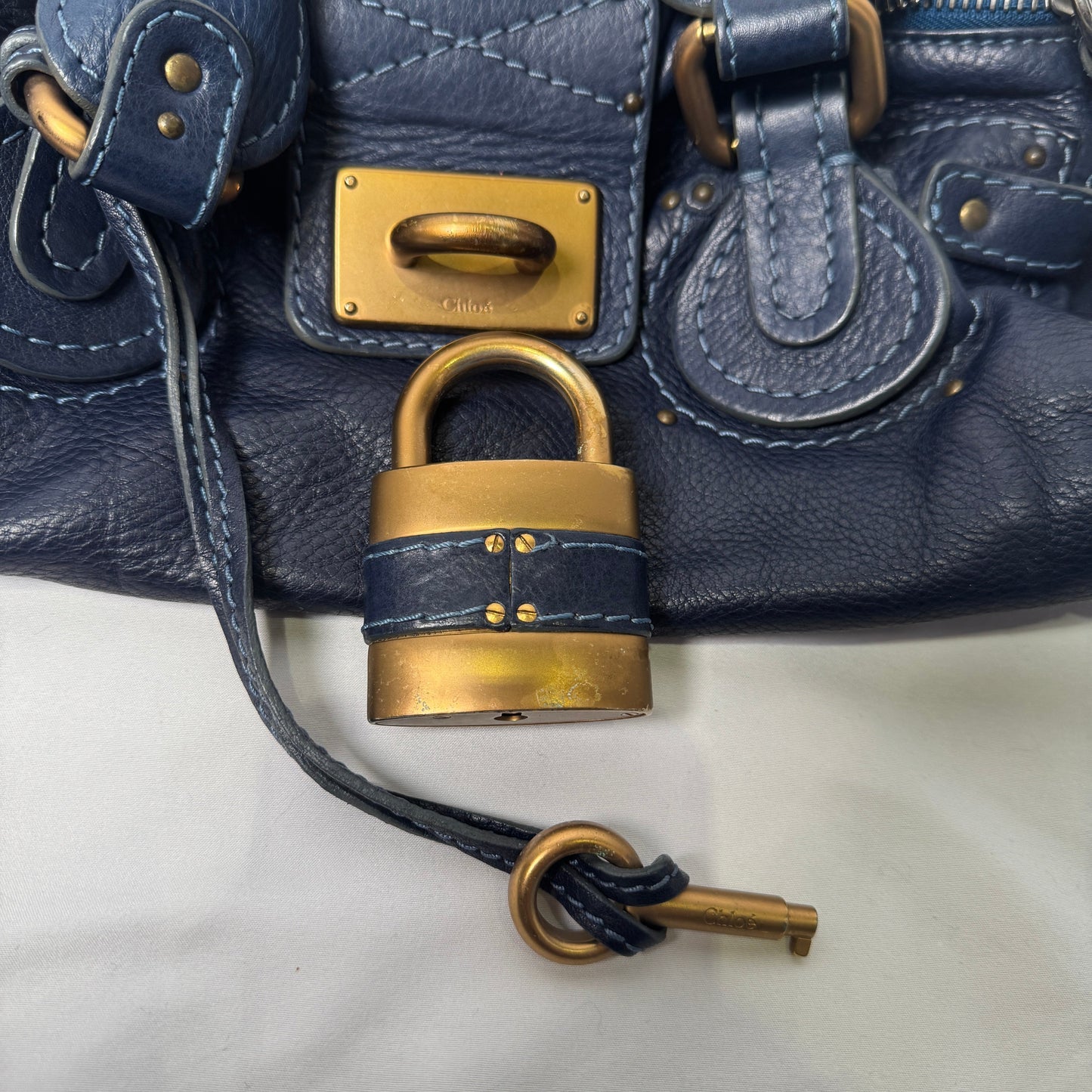 💎 Pre-owned CHLOÉ 2005 navy paddington 💎