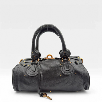 Chloé handbag Paddington gold hardware in black leather