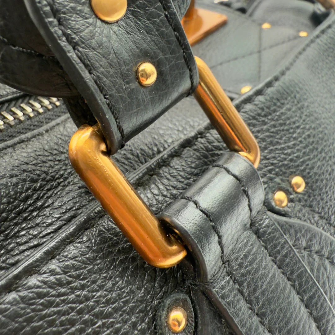 Chloé handbag Paddington gold hardware in black leather