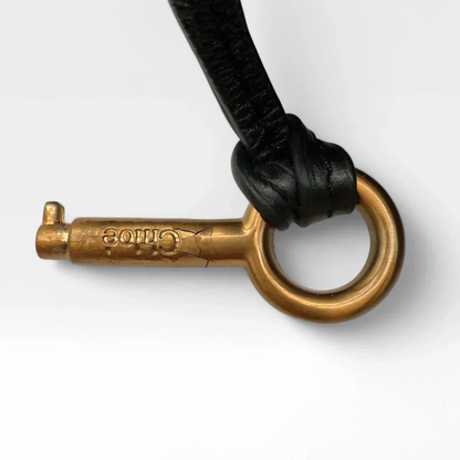 Chloé handbag Paddington gold hardware in black leather