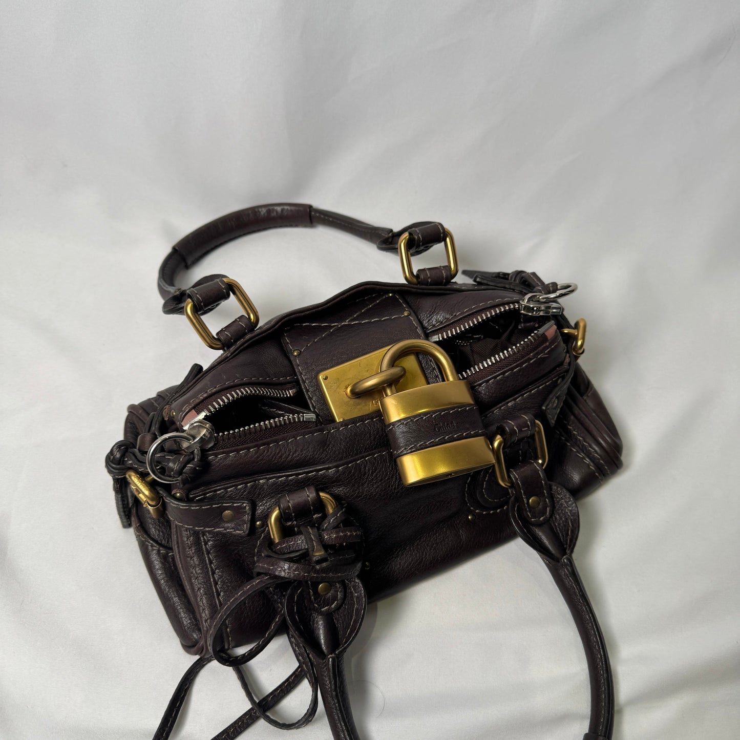 💎 Pre-owned CHLOÉ 2007 brown mini paddington 💎
