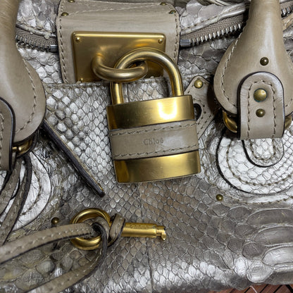 💎 Pre-owned CHLOÉ 2008 limited editon python paddington bag 💎