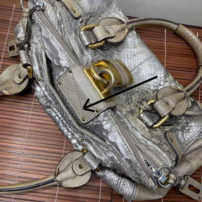 💎 Pre-owned CHLOÉ 2008 limited editon python paddington bag 💎