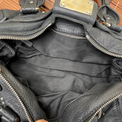💎 Pre-owned CHLOÉ 2008 lambskin paddington with lucite x metal padlock 💎
