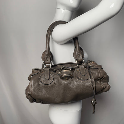 💎 Pre-owned CHLOÉ 2007 paddington in dark grey 💎